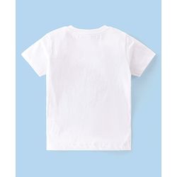 Babyhug 100% Cotton Knit Half Sleeves T-Shirt With Text Graphics - White