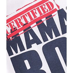 Babyhug 100% Cotton Knit Half Sleeves T-Shirt With Text Graphics - White