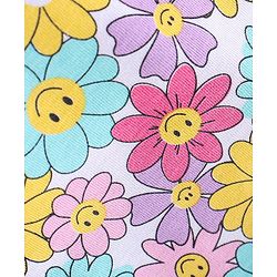 Babyhug 100% Cotton Knit Frill Sleeves Floral Printed Onesie - Multicolour