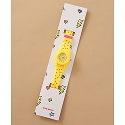 Babyhug Free Size Analog Watch - Yellow