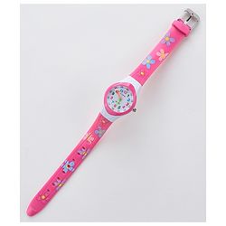 Babyhug Free Size Analog Watch with Floral Print  -  Pink