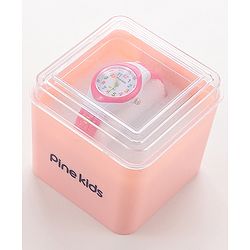 Babyhug Free Size Analog Watch with Floral Print  -  Pink