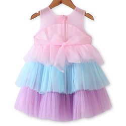 Babyhug Woven Sleeveless Tierred Party Dress  - Multicolour