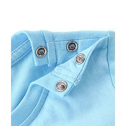 Babyhug 100% Cotton Knit Half Sleeves T-Shirt with Tiger Print - Blue