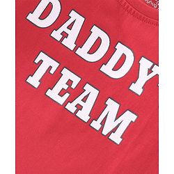 Babyhug Cotton Knit Half Sleeves T-Shirt Text Print - Red