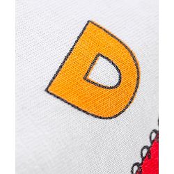 Babyhug Cotton Half Sleeves T-Shirt With Alphabets Graphics - White