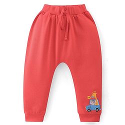 Babyhug Interlock Cotton Knit Full Length Stripes & Cars Print Diaper Pants Pack of 3 - Multicolour