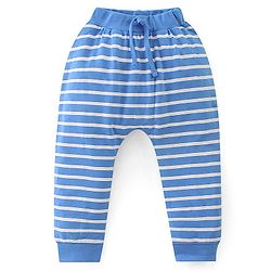 Babyhug Interlock Cotton Knit Full Length Stripes & Dino Print Diaper Pants Pack of 3 - Multicolour