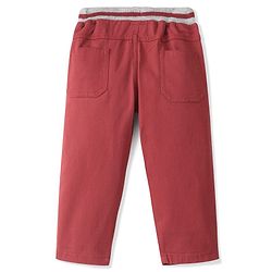 Babyhug Cotton Woven Full Length Trouser Solid Colour with Stretch - Rust