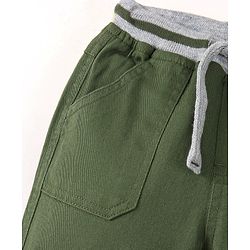 Babyhug Cotton Woven Full Length Trouser Solid Colour with Stretch - Rust