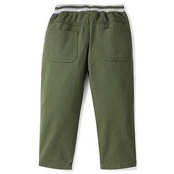 Babyhug Cotton Woven Full Length Trouser Solid Colour with Stretch - Rust