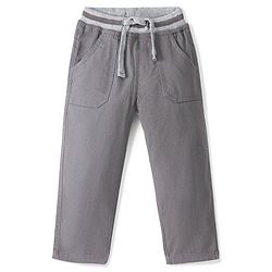 Babyhug Cotton Woven Full Length Trouser Solid Colour with Stretch - Rust