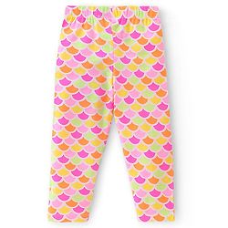 Babyhug Cotton Lycra Full Length Leggings Polka Dot & Text Print  Pack of 3 - Multicolour