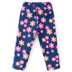 Babyhug Cotton Lycra Knit Stretchable Leggings Floral Print Pack of 3 - Multicolor