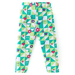 Babyhug Cotton Lycra Knit Stretchable Leggings Floral Print Pack of 3 - Multicolor