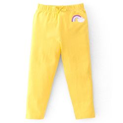Babyhug Cotton Lycra Knit Full Length Leggings With Strech Heart Print Pack of 3 - Multicolor