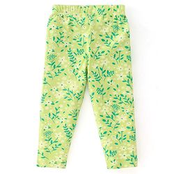 Babyhug Cotton Lycra Knit Stretchable Leggings Floral Print Pack of 3 - Multicolor