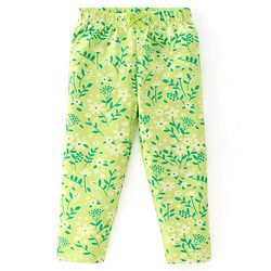 Babyhug Cotton Lycra Knit Stretchable Leggings Floral Print Pack of 3 - Multicolor