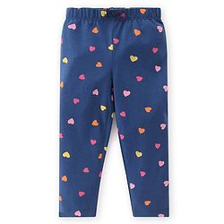 Babyhug Cotton Lycra Knit Full Length Leggings With Strech Floral Print Pack of 3 - Multicolor