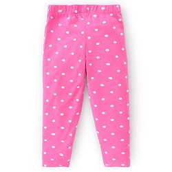 Babyhug Cotton Lycra Knit Full Length Leggings With Strech Floral Print Pack of 3 - Multicolor