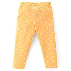 Babyhug Cotton Lycra Full Length Leggings Floral Printed Pack of 3 - Pink & Yellow