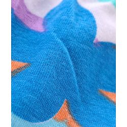 Babyhug Cotton Lycra Knit Full Length Leggings Rainbow Floral & Text  Print Pack of 3 - Blue  & Red