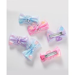 Babyhug Bow & Butterfly Clips Pack of 6 - Multicolor