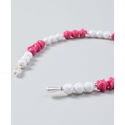 Babyhug Free Size Hair Band with Stars & Beads - Dark Pink