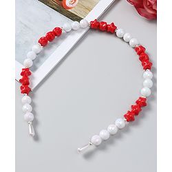 Babyhug Free Size Hair Band with Stars & Beads - Dark Pink