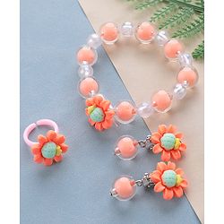 Babyhug Jewellery Set With Floral Design - Multicolor