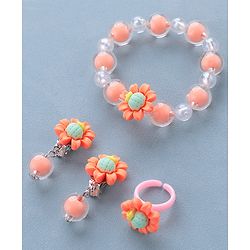 Babyhug Jewellery Set With Floral Design - Multicolor
