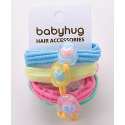 Babyhug Rubber Bands & Scrunchies Sets Icecream Applique Pack of 5 - Multicolour