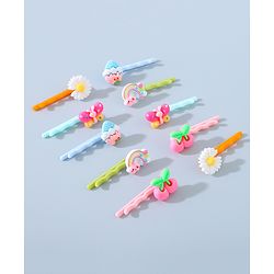 Babyhug Hair Pins And Clips Pack of 10 - Multicolour