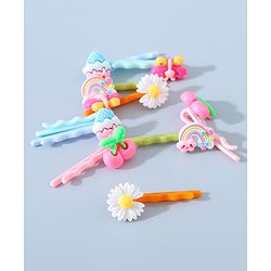 Babyhug Hair Pins And Clips Pack of 10 - Multicolour