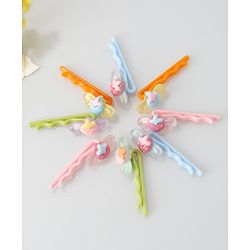Babyhug Hair Pins And Clips Strawberry Applique Pack of 10 - Multicolour