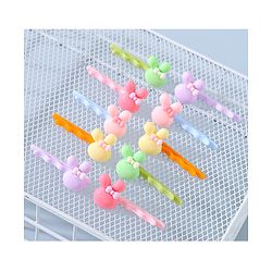 Babyhug Hair Pins And Clips Bunny Applique Pack of 10 - Multicolour