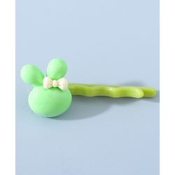 Babyhug Hair Pins And Clips Bunny Applique Pack of 10 - Multicolour