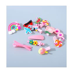 Babyhug Hair Pins And Clips Combo Pack of 14  -  Pink