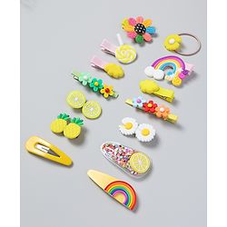 Babyhug Hair Pins And Clips Combo Pack of 14  -  Pink