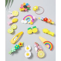 Babyhug Hair Pins And Clips Combo Pack of 14  -  Pink
