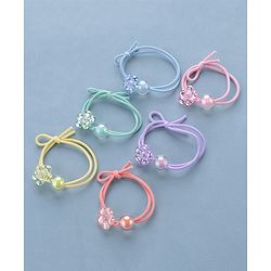 Babyhug Rubber Bands & Scrunchies Sets Pack of 6 - Multicolour