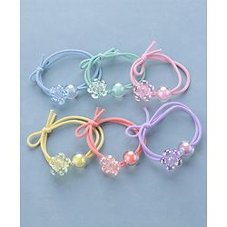 Babyhug Rubber Bands & Scrunchies Sets Pack of 6 - Multicolour