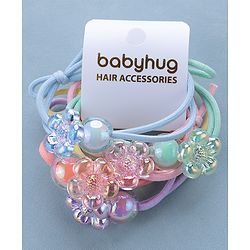 Babyhug Rubber Bands & Scrunchies Sets Pack of 6 - Multicolour