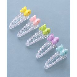 Babyhug Snap Clips Teddy Design Pack of 5 - Multicolour