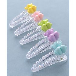 Babyhug Snap Clips Teddy Design Pack of 5 - Multicolour