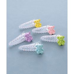 Babyhug Snap Clips Teddy Design Pack of 5 - Multicolour