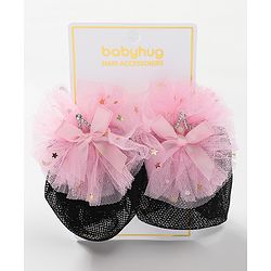 Babyhug Bow Shaped Scrunchies Pack of 2  - Pink