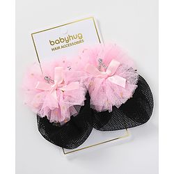 Babyhug Bow Shaped Scrunchies Pack of 2  - Pink