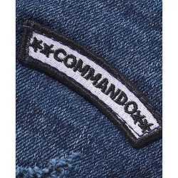 Babyhug Full Length Text Patch Stretchable Joggers - Dark Blue
