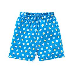 Babyhug Cotton Knit Half Sleeves Night Suit With Star Print - Blue